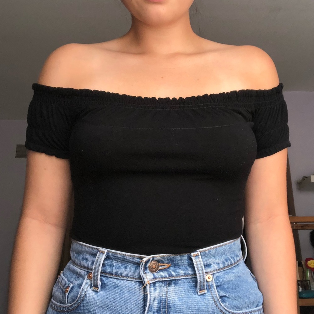black off the shoulder top